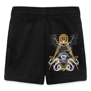 Emblème de l’œil maçonnique - Short Bébé - noir - Devant