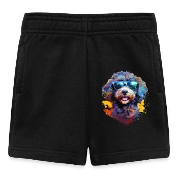 Kleinpudel mit Sonnenbrille - Baby Shorts - Schwarz - Vorne