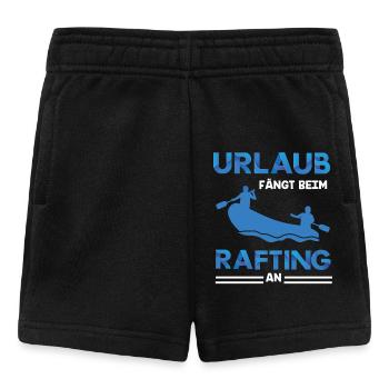 Rafting Abenteuer Schlauchboot Wassererlebnis - Baby Shorts - Schwarz - Vorne