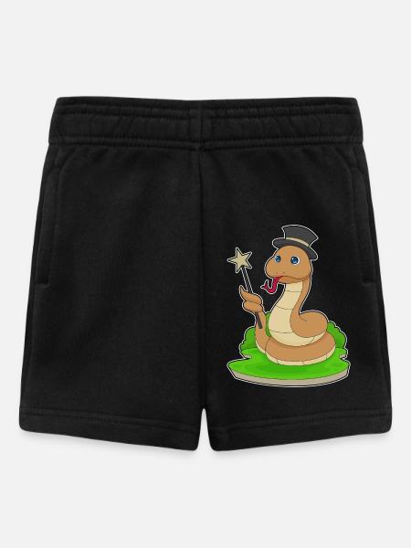 Schlange Zauberer Zauberstab - Baby Shorts - Schwarz