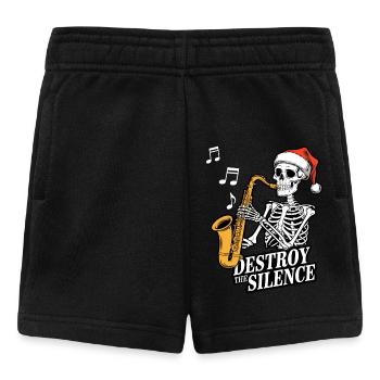 Skelett Saxophon Destroy the Silence Musik - Baby Shorts - Schwarz - Vorne