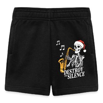 Skelett Saxophon Destroy the Silence Musik - Baby Shorts - Schwarz - Vorne