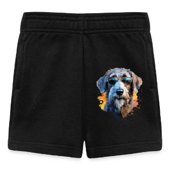 Wolfshund mit Sonnenbrille - Baby Shorts - Schwarz - Vorne