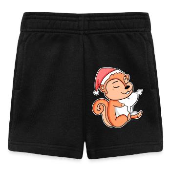 Eichhörnchen Niedlich Müde Ausschlafen Weihnachten - Baby Shorts - Schwarz - Vorne