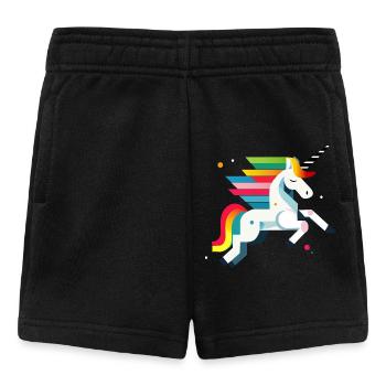 Magic Unicorn – Colorful Design - Baby Shorts - black - Front