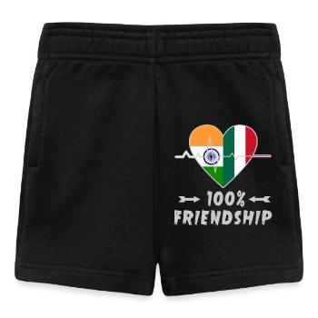 L'Inde et l'Italie : une amitié à 100 % - Short Bébé - noir - Devant