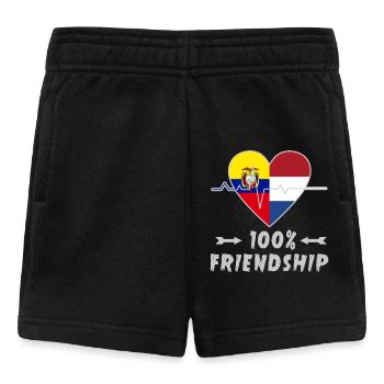 Ecuador und Niederlande 100% Freundschaft - Baby Shorts - Schwarz - Vorne