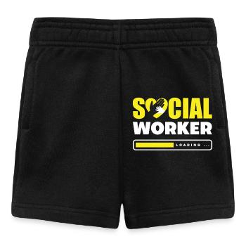 Un travailleur social est invité... - Short Bébé - noir - Devant