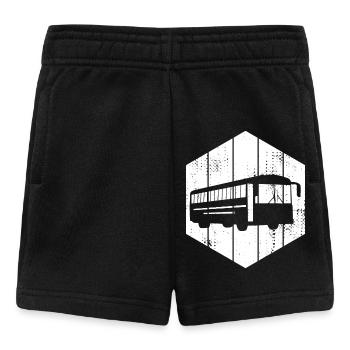 Bus Zeichnung - Baby Shorts - Schwarz - Vorne