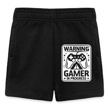 Warning Gamer in Progress - Baby Shorts - black - Front