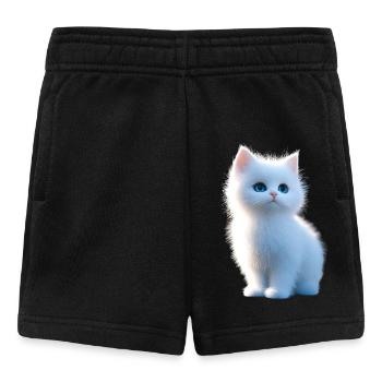 Chat Angora Blanc Chat Angora Chats Angora Mignons - Short Bébé - noir - Devant
