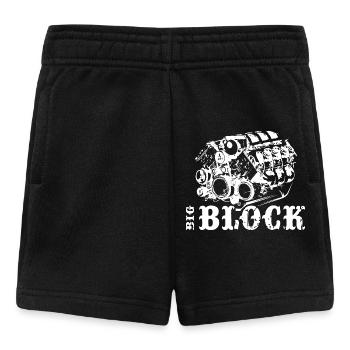 V8 Bigblock Moteur Musclecar Icône Illustration - Short Bébé - noir - Devant