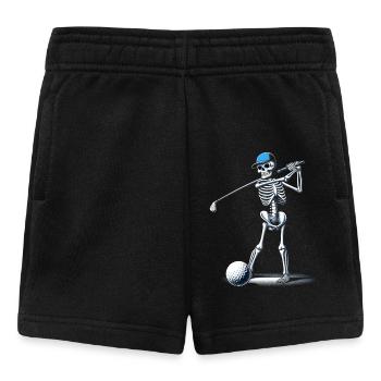 Halloween Golfer Golf spielen Golfschläger Skelett - Baby Shorts - Schwarz - Vorne