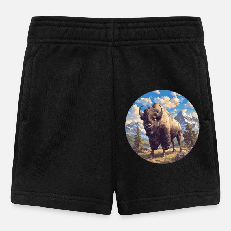 Bisons Bison - Short Bébé - noir