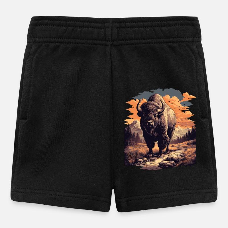 Bisons Bison - Short Bébé - noir