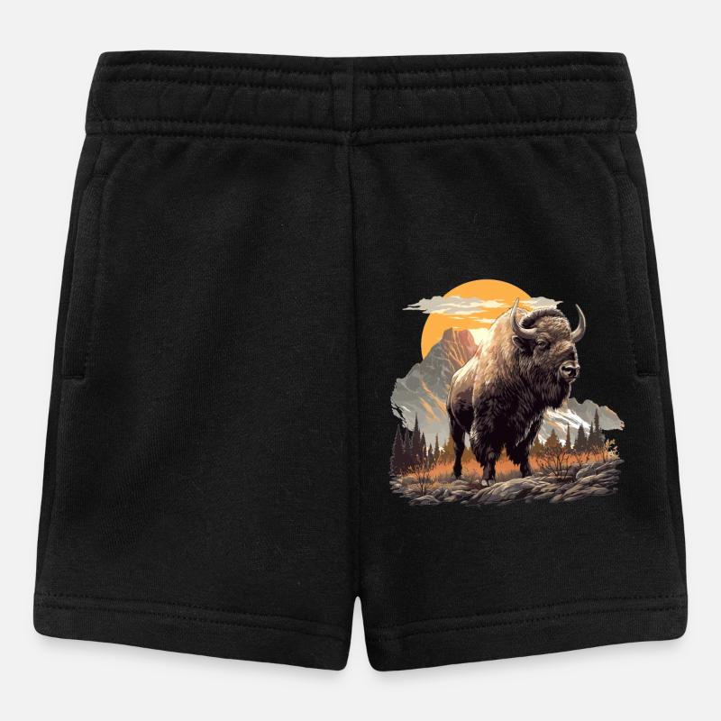 Bisons Bison - Short Bébé - noir