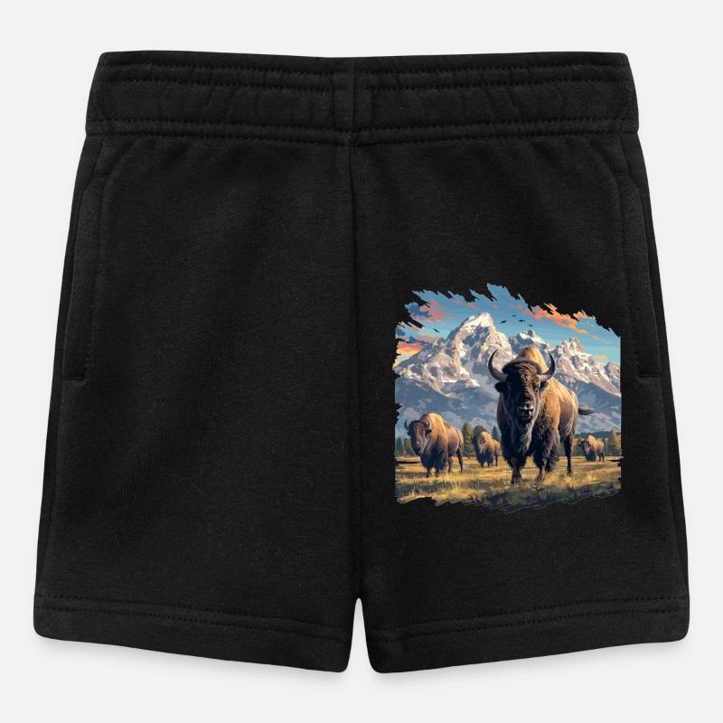 Bisons Bison - Short Bébé - noir