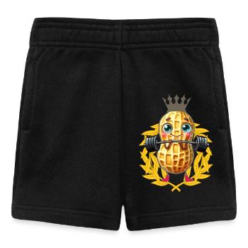 Erdnuss Gewicht hebend Lorbeerkranz Bodybuilder - Baby Shorts - Schwarz - Vorne