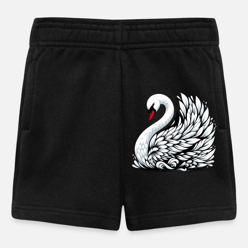 Schwan - Baby Shorts - Schwarz
