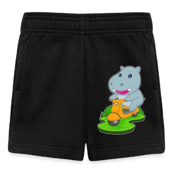 Nilpferd Motorroller - Baby Shorts - Schwarz - Vorne