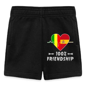 Mali and Spain 100% friendship - Baby Shorts - black - Front