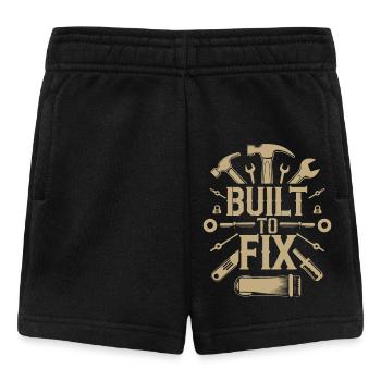 GEBAUT, UM ZU REPARIEREN - Baby Shorts - Schwarz - Vorne