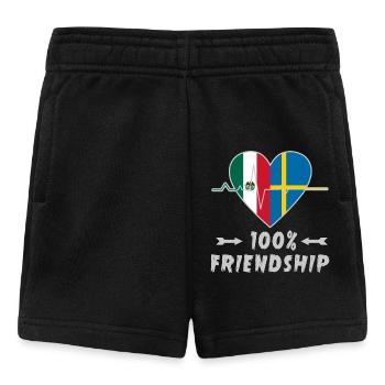 Mexiko und Schweden 100% Freundschaft - Baby Shorts - Schwarz - Vorne