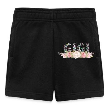 Leopardenmuster Gigi Floral Design Leopard Print - Baby Shorts - Schwarz - Vorne