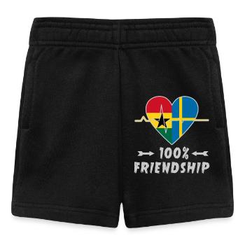 Ghana und Schweden 100% Freundschaft - Baby Shorts - Schwarz - Vorne