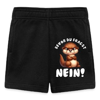 Lustiger Otter mit Spruch - Baby Shorts - Schwarz - Vorne