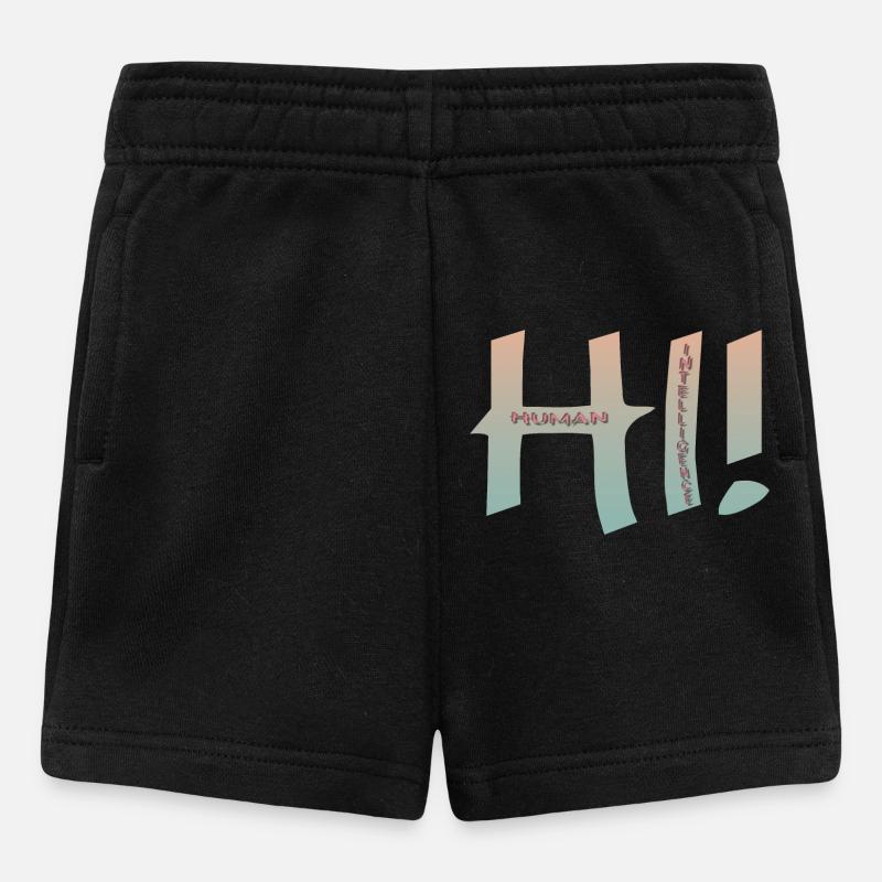 HALLO MENSCHLICHE INTELLIGENZ - Baby Shorts - Schwarz