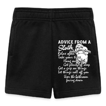 Advice From A Sloth - Baby Shorts - black - Front