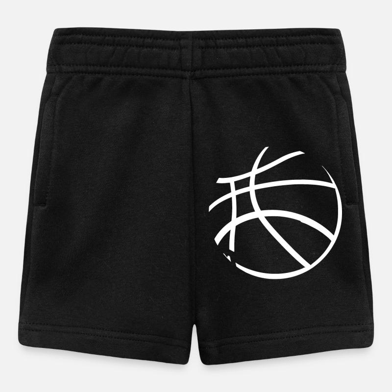 Croquis de ballon de basket-ball - Short Bébé - noir