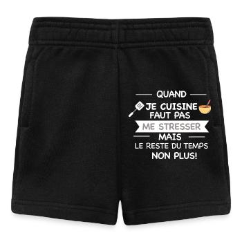 tablier de cuisine humoristique - Short Bébé - noir - Devant