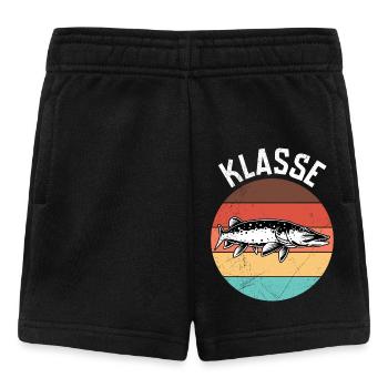Angler Geburtstag KLASSE HECHT Lustiges Angeln - Baby Shorts - Schwarz - Vorne