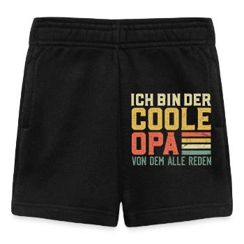 Großvater BIN DER COOLE OPA VON DEM ALLE REDEN - Baby Shorts - Schwarz - Vorne