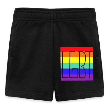 LGBT Regenbogenfahne Gay Pride - Baby Shorts - Schwarz - Vorne