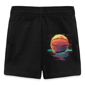 Ballon de basket Retrowave - Short Bébé - noir - Devant
