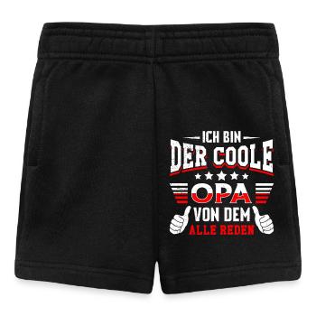 Großvater BIN DER COOLE OPA VON DEM ALLE REDEN - Baby Shorts - Schwarz - Vorne
