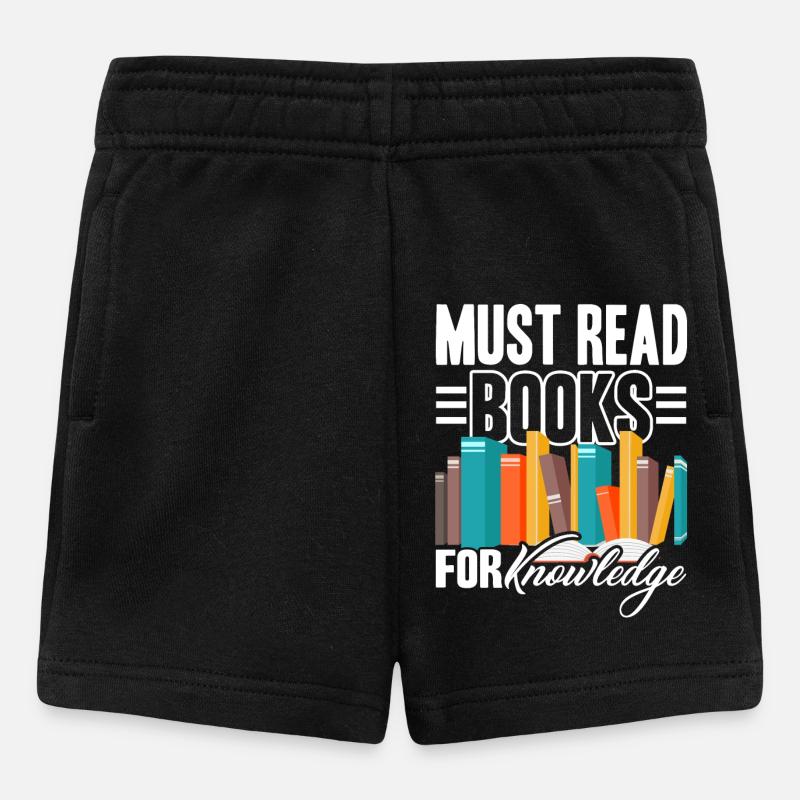 Book Read Books For Knowledge - Baby Shorts - black