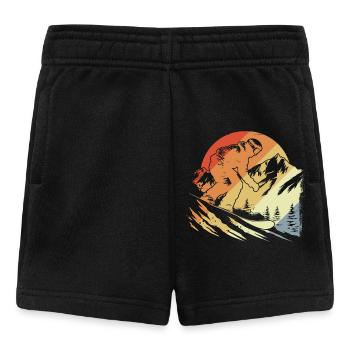 Snowboarder Vintage Look - Baby Shorts - Schwarz - Vorne