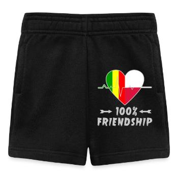 Mali and Poland 100% friendship - Baby Shorts - black - Front