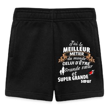Humorvolles Zitat für große Schwester - Baby Shorts - Schwarz - Vorne