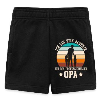 Opi BIN KEIN RENTNER BIN PROFESSIONELLER - Baby Shorts - Schwarz - Vorne