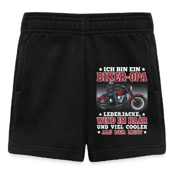 Opi BIN EIN BIKER OPA Lustiges Motorrad Fahrer - Baby Shorts - Schwarz - Vorne