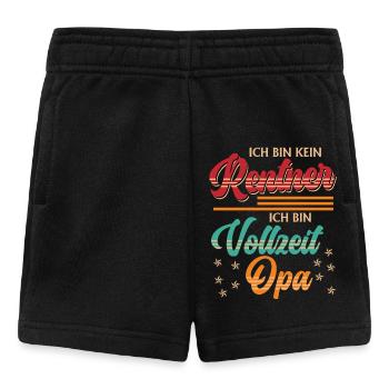 Großvater BIN KEIN RENTNER BIN VOLLZEIT OPA - Baby Shorts - Schwarz - Vorne