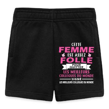 Mad Woman Leaves Colleagues - Baby Shorts - black - Front