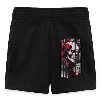 Cyborg skull kanji - Baby Shorts - black - Front