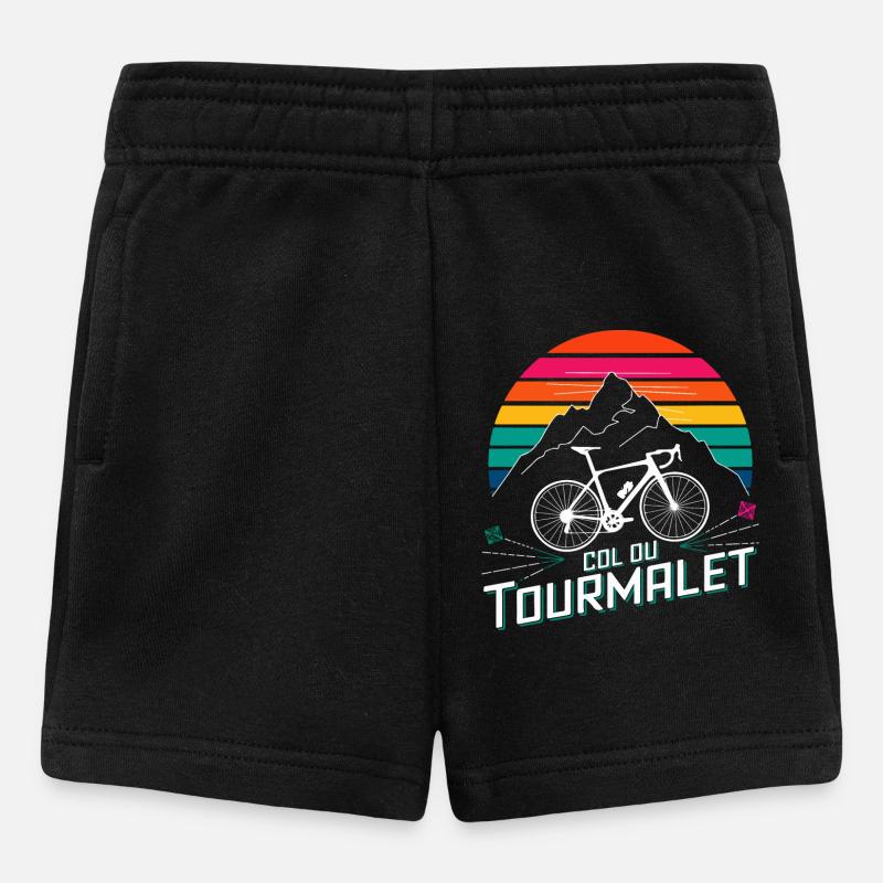 Col du Col du Tourmalet, cycling T- Cycling Design - Short Bébé - noir