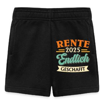 RENTE 2025 ENDLICH GESCHAFFT Lustiges Rentner - Baby Shorts - Schwarz - Vorne